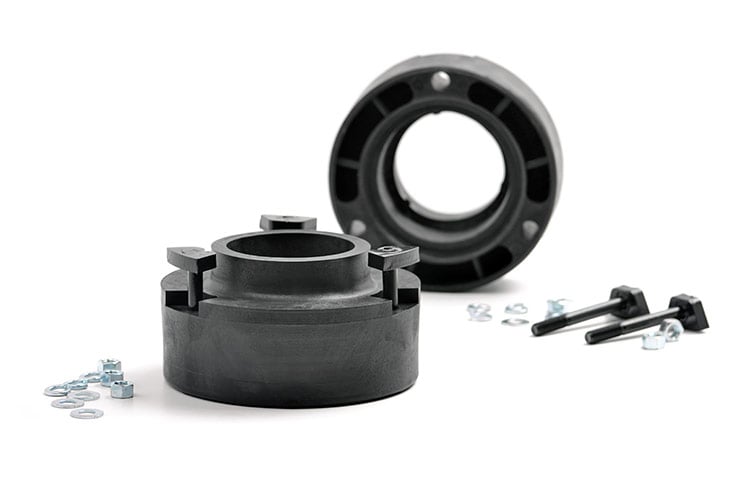 Ram 3500 Suspension Lift Kit - Front - Rough Country - 2.5 Inch Leveling Kit with Premium N3 Shock Absorbers or M1 Monotube Shocks - '11-'12